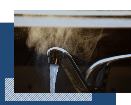hot water running