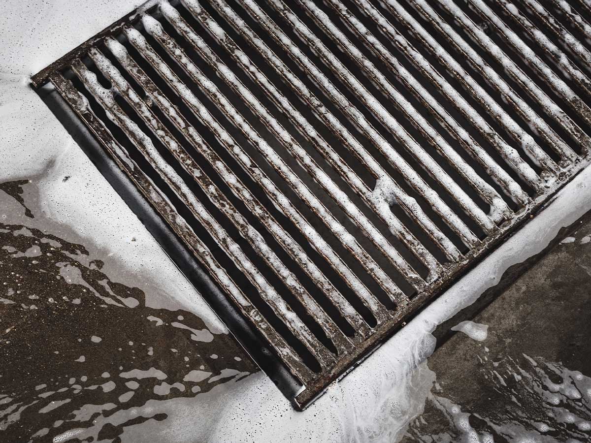 soap going down a drain