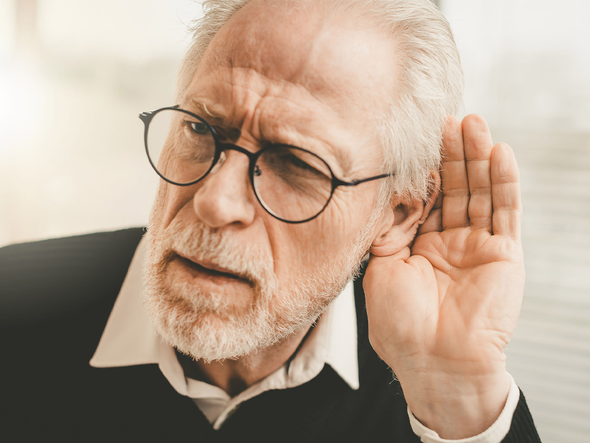 someone listening to a strange sound