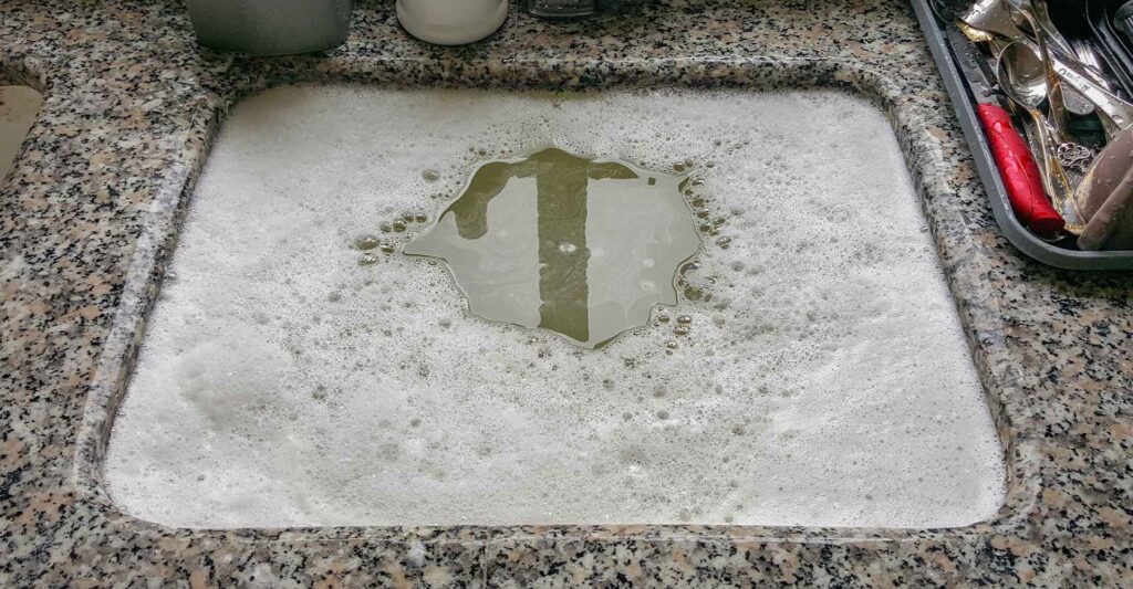 a clogged sink