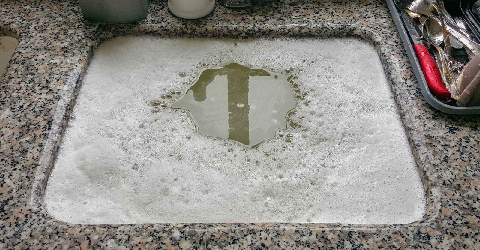 a clogged sink