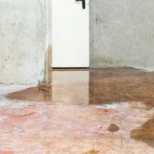 water pooling in a basement